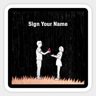 Sign Your Name Sticker